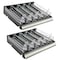 Azar Displays Adjustable Short Divider Bin Cosmetic Tray w Pushers - Customize Slot Size to Product, Black, 2-Pack 225830-SHORT-BLK-2PK - alternate 1